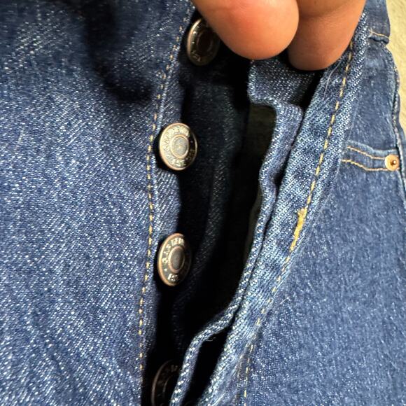 GAP Jeans Womens Straight High Rise Button Fly NWT 4R 27x27 Blue Stretch Denim - Picture 3 of 11